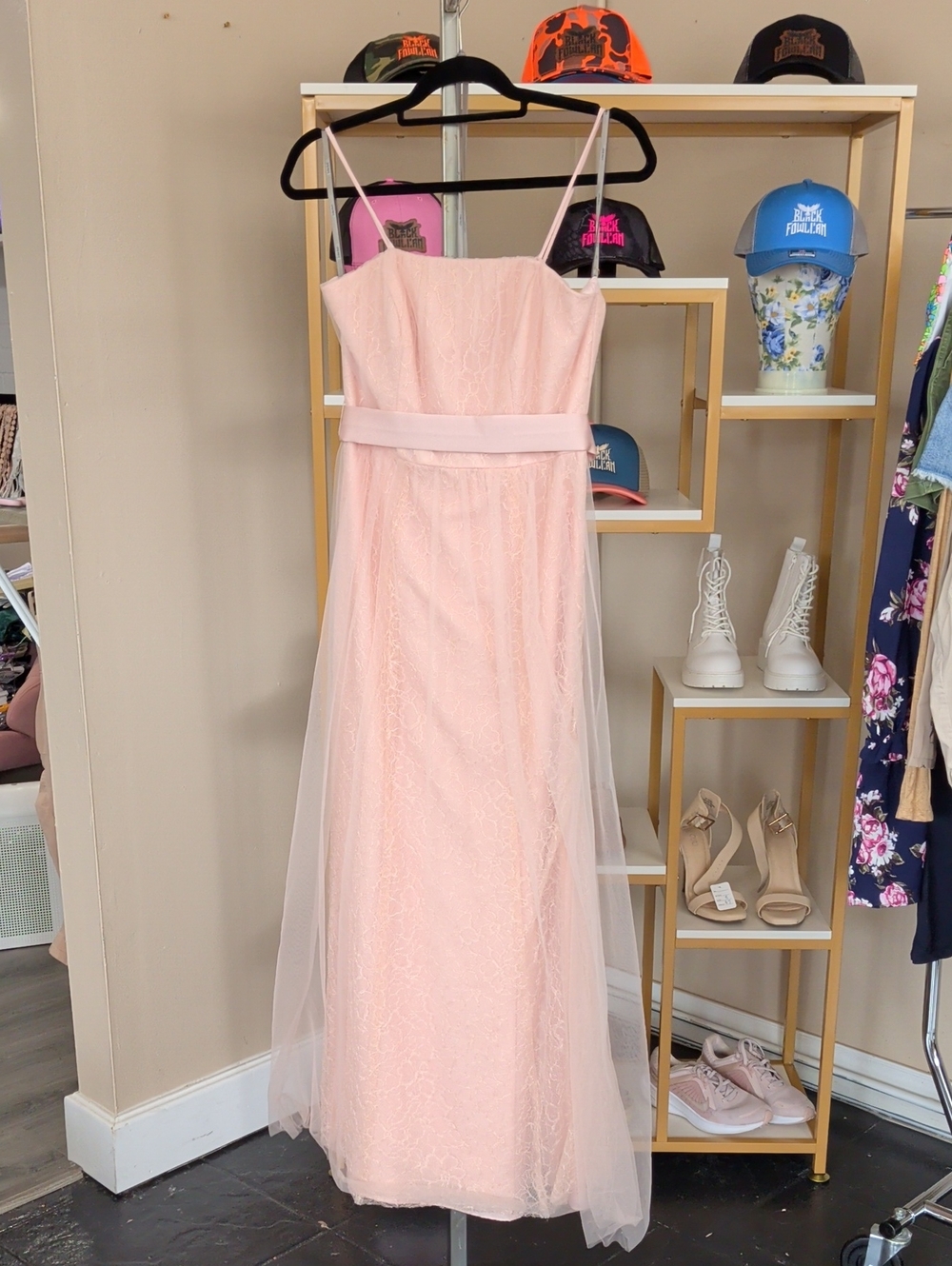 White by Vera Wang Pink Lined Dress Label Detail